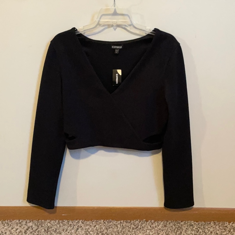 Express Crop top with cut outs on the side, L